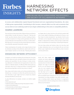 harnessing network effects