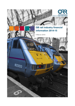 GB Rail industry financial information 2014-15