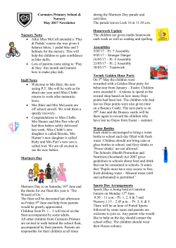 May 2017 Newsletter - Carmuirs Primary School