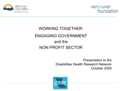GNPI Context and Environment - Disabilities Health Research Network