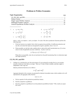 Problems in Welfare Economics