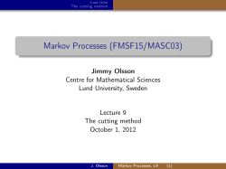 Markov Processes (FMSF15/MASC03)