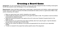 Creating a Board Game