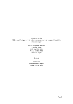 Submission - Spinal Cord Injuries Australia