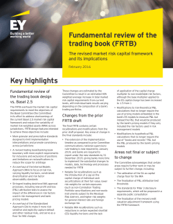 Fundamental review of the trading book (FRTB)