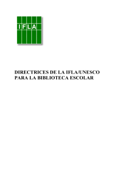 Directrices IFLA/UNESCO para la biblioteca escolar