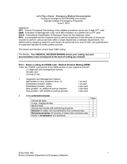 Emergency Medical Documentation Coding f