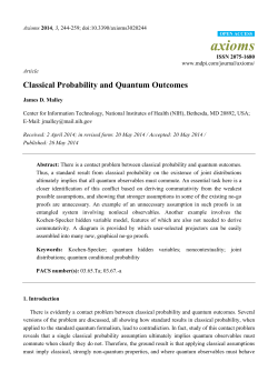Classical Probability and Quantum Outcomes