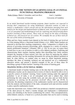 learning the notion of learning goal