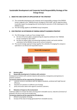 Sustainable Development and Corporate Social Responsibility