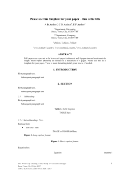 Preparation of papers in single column format