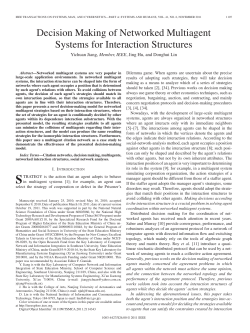 Decision Making of Networked Multiagent Systems for Interaction