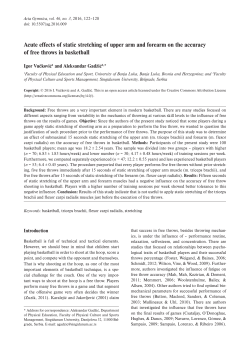 Acute effects of static stretching of upper arm and