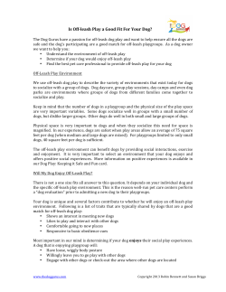 Is Off-‐leash Play a Good Fit For Your Dog?