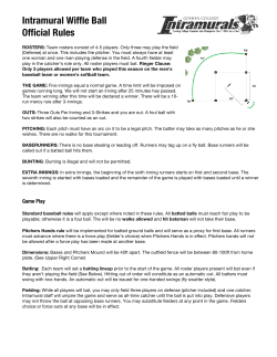 Intramural Wiffle Ball Official Rules