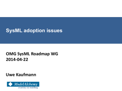 Sysml &ndash; adoption issues