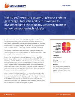 Stage Stores Case Study