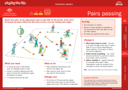 Pairs passing - Sporting Schools