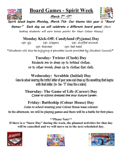 Spirit Weekmemo 16 Rev - Belleville Christian School