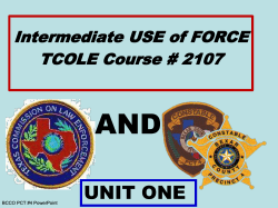 Intermediate USE Of FORCE TCOLE # 2107