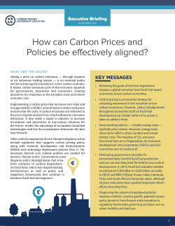 How can Carbon Prices and Policies be effectively aligned?