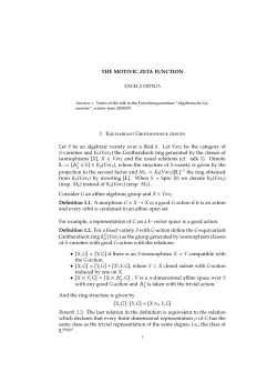THE MOTIVIC ZETA FUNCTION 1. E                     G                       Let