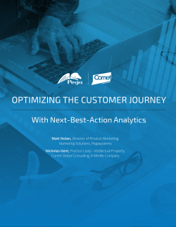 OPTIMIZING THE CUSTOMER JOURNEY: With Next-Best