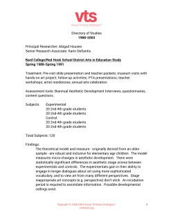 Selected Directory of Studies, 1988 &ndash; 2003