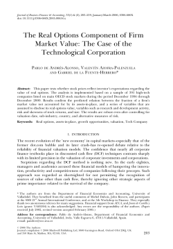 The Real Options Component of Firm Market Value: The Case of the