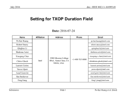 Setting for TXOP Duration Field Date