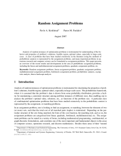 Random Assignment Problems