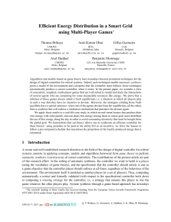 Efficient Energy Distribution in a Smart Grid using Multi-Player