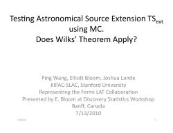 Elliott Bloom: Wilk`s Theorem