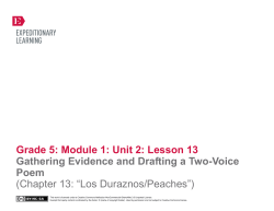 Grade 5: Module 1: Unit 2: Lesson 13 Gathering Evidence and