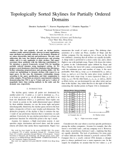 Topologically Sorted Skylines for Partially Ordered