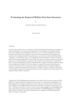 Evaluating the Expected Welfare Gain from Insurance