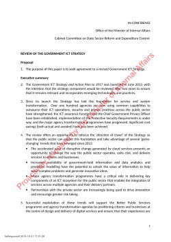 Cabinet paper - Review of the Government ICT Strategy, 19 October