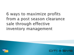 6 ways to maximize profits from a post season clearance sale