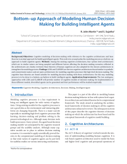 Bottom&ndash;up Approach of Modeling Human Decision Making for