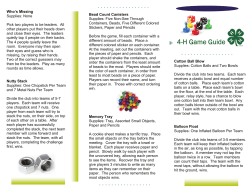 4-H Game Guide - Marais des Cygnes District
