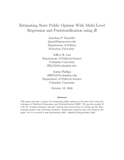 Estimating State Public Opinion With Multi