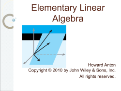 Elementary Linear Algebra