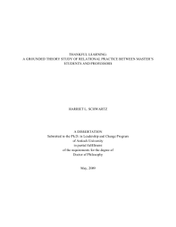 thankful learning: a grounded theory study of