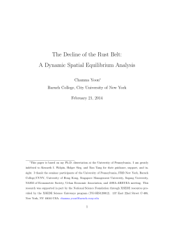 The Decline of the Rust Belt: A Dynamic Spatial Equilibrium Analysis