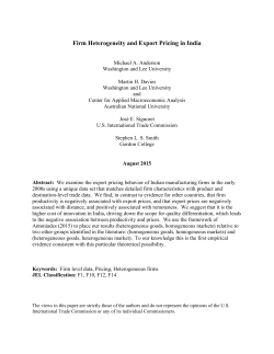 Firm Heterogeneity and Export Pricing in India