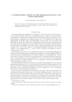 A combinatorial proof of the Rogers-Ramanujan identities