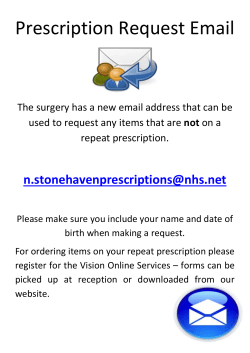 Acute Prescription Email - Stonehaven Medical Group