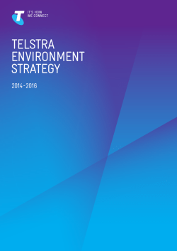 TELSTRA ENVIRONMENT STRATEGY