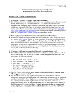 California Lottery® Frequently Asked Questions California