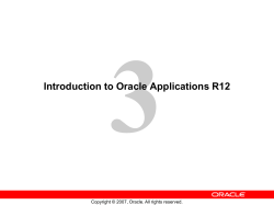 Oracle Applications R12 Architecture